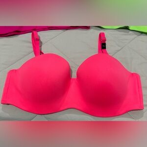 Victoria’s Secret Body by Victoria Strapless Multiway Bra 36D Bright Neon Pink